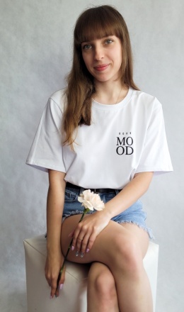 Koszulka T-shirt MOOD Biały