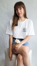 Koszulka T-shirt MOOD Biały