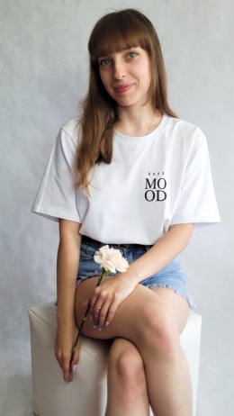 Koszulka T-shirt MOOD Biały