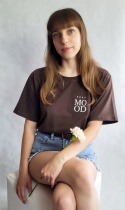 Koszulka T-shirt MOOD Brązowa