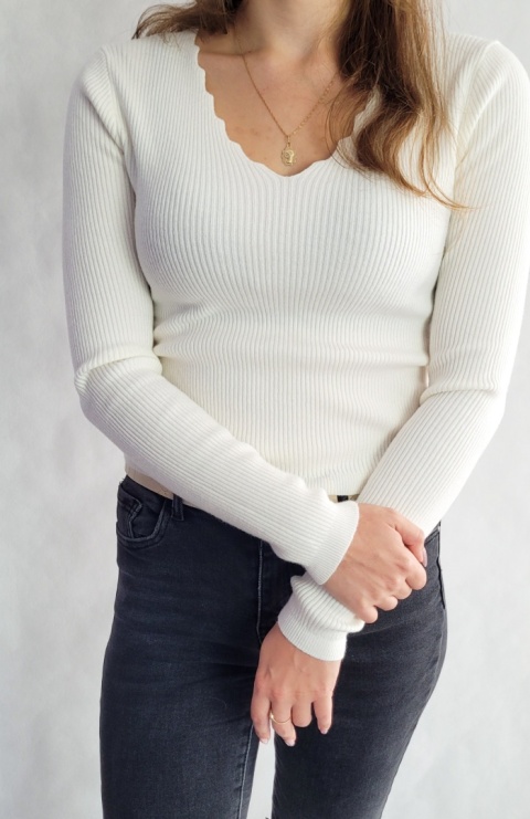 Sweterek Basic Biały